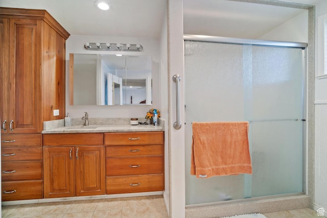 1975 Laguna Vista Dr, Orem, UT 84058 - bathroom featuring vanity and a shower with door