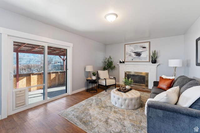 9737 S Stonehaven St, South Jordan, UT 84009 - living room featuring hardwood / wood-style flooring
