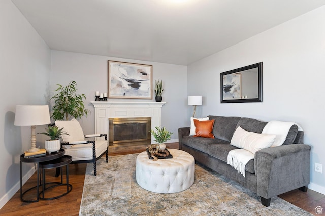9737 S Stonehaven St, South Jordan, UT 84009 - living room with hardwood / wood-style flooring