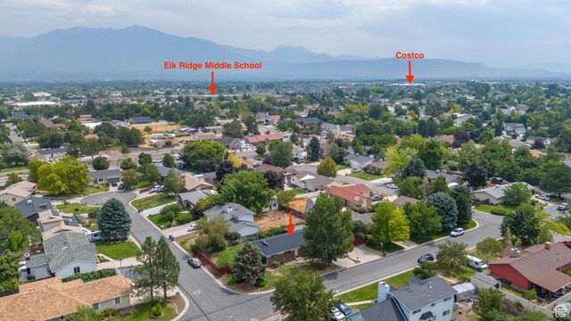 9737 S Stonehaven St, South Jordan, UT 84009 - aerial view with a mountain view