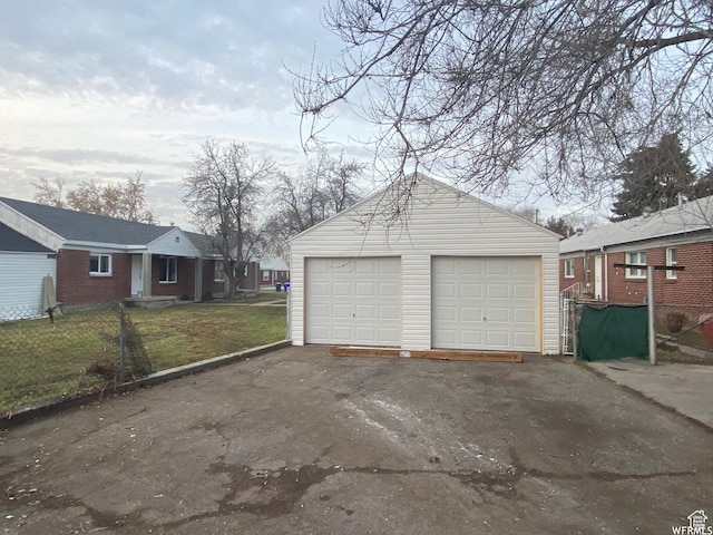 458 E Lambourne Ave, Salt Lake City, UT 84115 - garage with a lawn