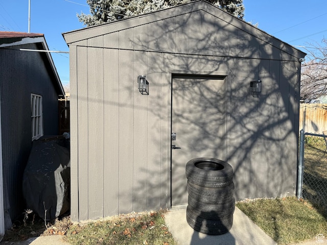 view of outdoor structure