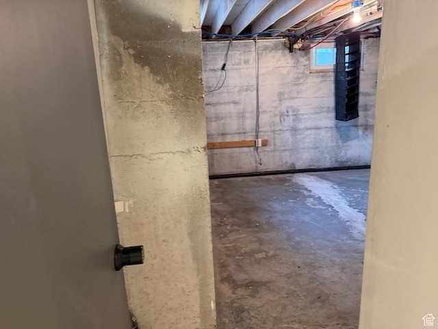 view of basement