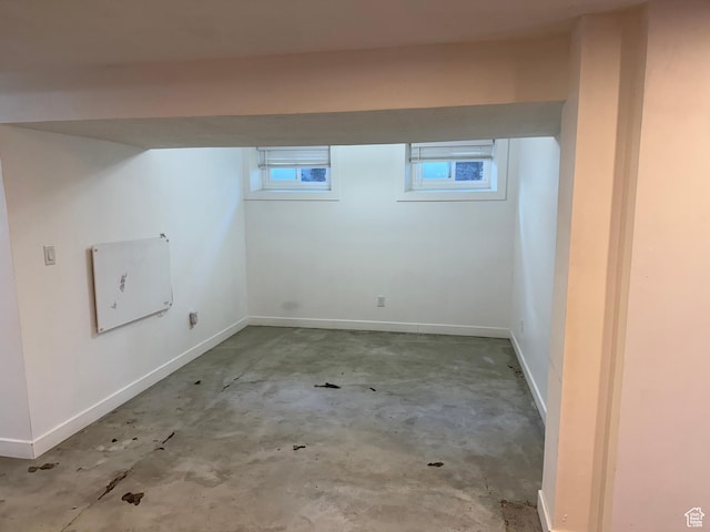 view of basement