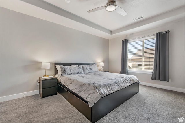 3937 W 1850 N, Lehi, UT 84043 - carpeted bedroom featuring a tray ceiling and ceiling fan