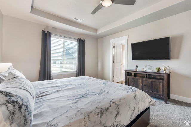 3937 W 1850 N, Lehi, UT 84043 - bedroom with carpet floors, a raised ceiling, and ceiling fan