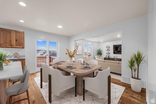 1636 W Onyx Dr Unit 217, Santaquin, UT 84655 - dining area with recessed lighting and light wood finished floors