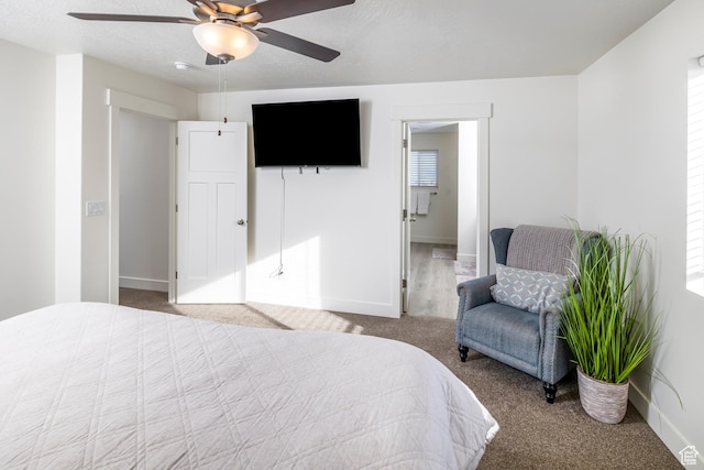 156 E Sailors Way Unit 11, Garden City, UT 84028 - bedroom featuring multiple windows, carpet, and ceiling fan