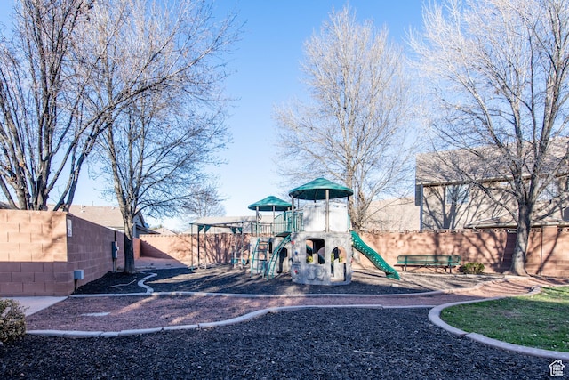 view of jungle gym