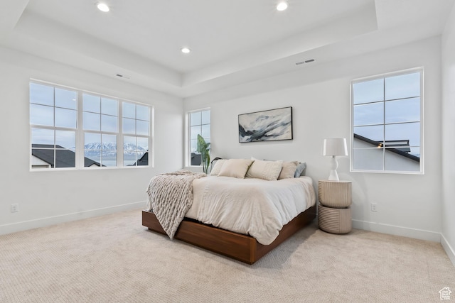 3559 S Garibaldi Way, Saratoga Springs, UT 84045 - carpeted bedroom featuring a tray ceiling