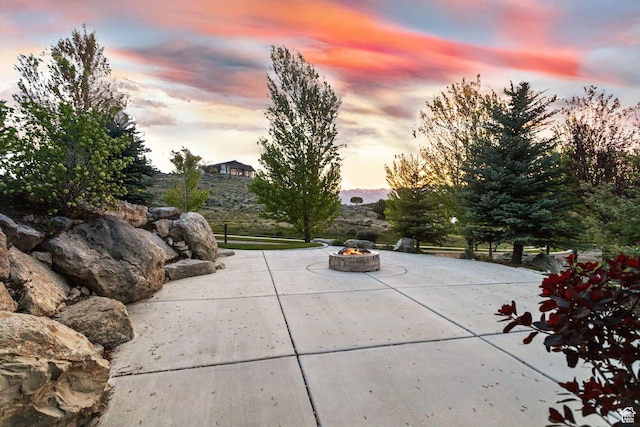 3180 E Stoney Creek Cir S, Heber City, UT 84032 - view of patio featuring an outdoor fire pit