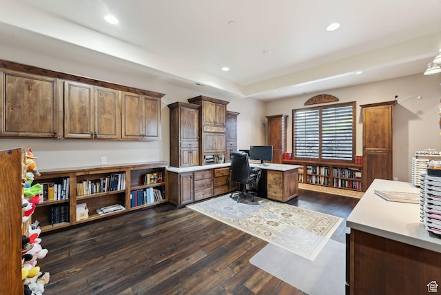 3180 E Stoney Creek Cir S, Heber City, UT 84032 - office space with dark wood-style flooring and recessed lighting