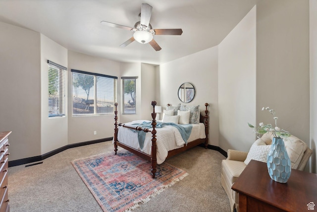 3180 E Stoney Creek Cir S, Heber City, UT 84032 - bedroom featuring light carpet, baseboards, and ceiling fan