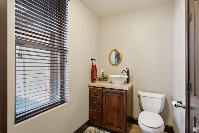 3180 E Stoney Creek Cir S, Heber City, UT 84032 - half bathroom with vanity, toilet, and baseboards