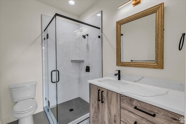 5367 W 3180 S, Hurricane, UT 84737 - bathroom featuring vanity, toilet, and walk in shower