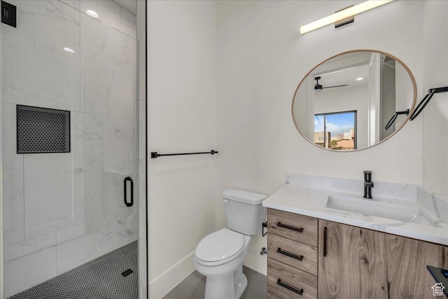 5367 W 3180 S, Hurricane, UT 84737 - bathroom with vanity, walk in shower, and toilet