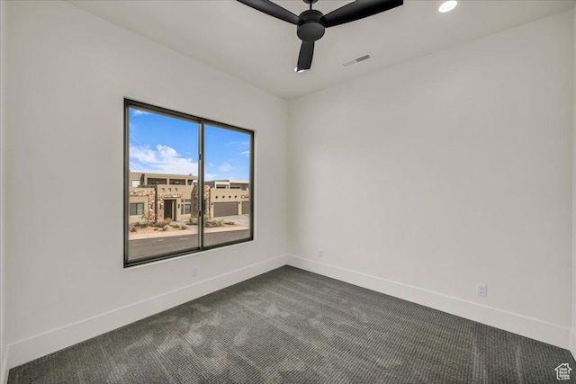 5367 W 3180 S, Hurricane, UT 84737 - unfurnished room with dark carpet and ceiling fan