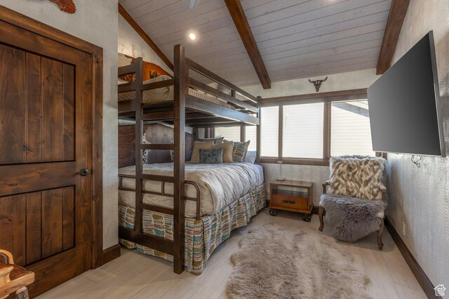 1428 N Deer Valley Dr, Park City, UT 84060 - bedroom featuring wood ceiling and light wood-style flooring