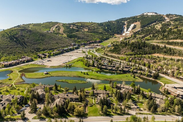 1428 N Deer Valley Dr, Park City, UT 84060 - aerial view of property's location featuring a water and mountain view and nearby suburban area