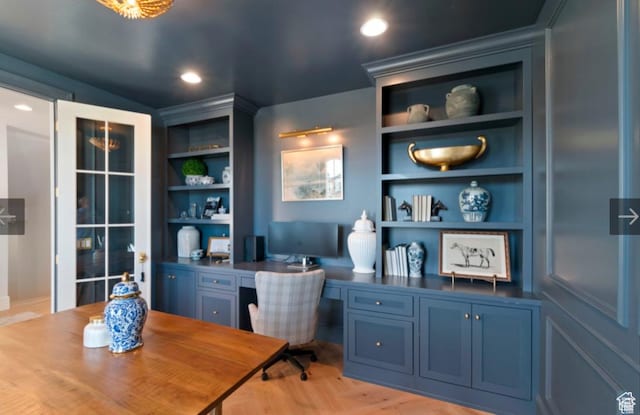 170 E 800 N, Lindon, UT 84042 - office area with built in shelves and light parquet floors