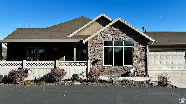 view of front of home featuring a garage