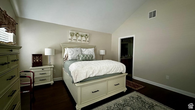 929 W 1920 S Unit A, Syracuse, UT 84075 - bedroom with vaulted ceiling, dark wood-type flooring, and ensuite bathroom