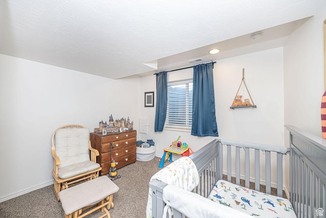 12138 S Willmar Cir, Riverton, UT 84065 - carpeted bedroom featuring a crib and recessed lighting