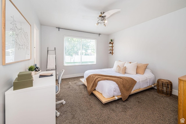 12138 S Willmar Cir, Riverton, UT 84065 - carpeted bedroom with a desk and a ceiling fan