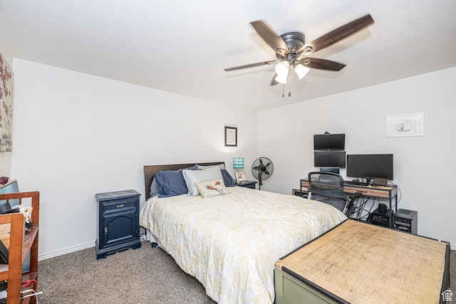 12138 S Willmar Cir, Riverton, UT 84065 - bedroom with light colored carpet and ceiling fan