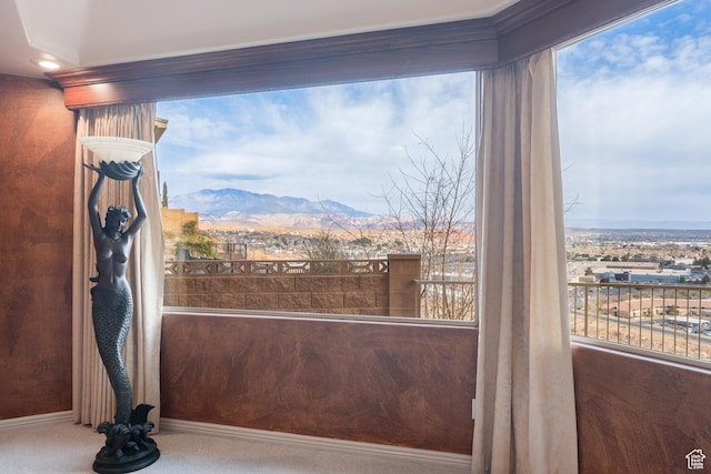 details featuring a mountain view