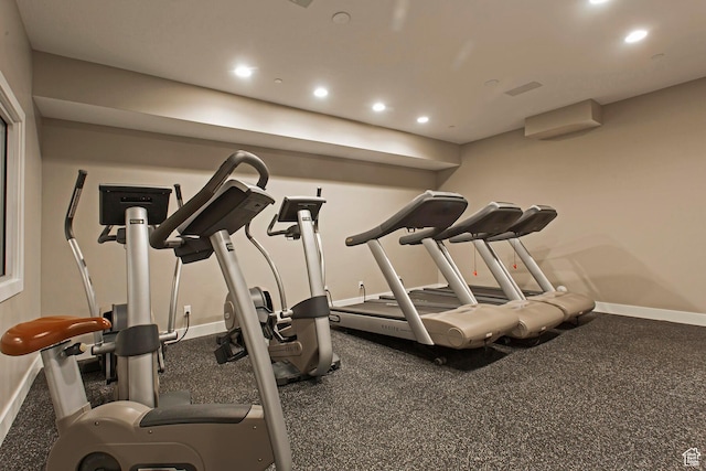 view of exercise area