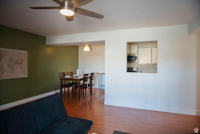 4188 S Oak Meadows Dr W Unit 21, Taylorsville, UT 84123 - interior space featuring ceiling fan and hardwood / wood-style floors