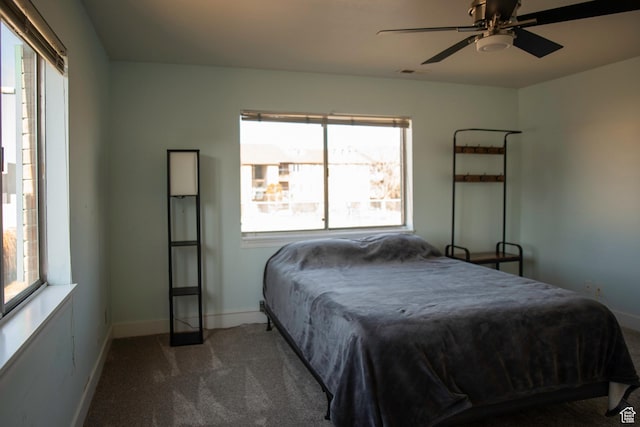 4188 S Oak Meadows Dr W Unit 21, Taylorsville, UT 84123 - bedroom featuring ceiling fan and carpet floors