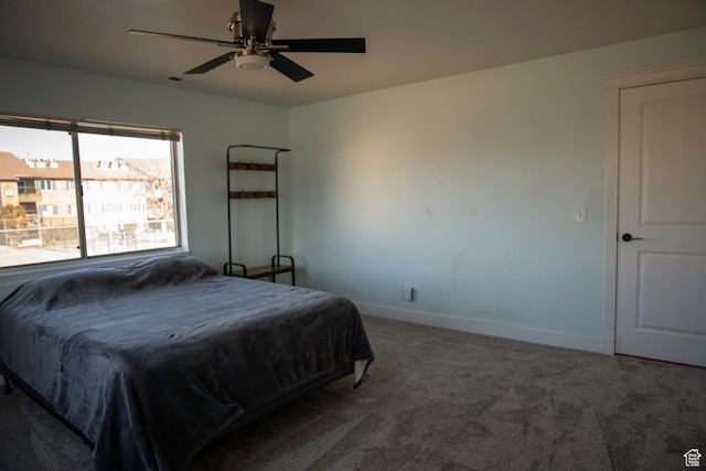 4188 S Oak Meadows Dr W Unit 21, Taylorsville, UT 84123 - bedroom featuring carpet and ceiling fan