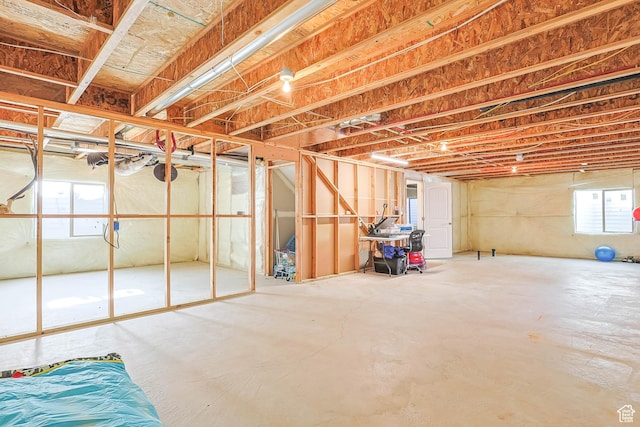 view of basement