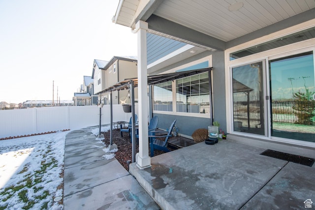 324 S Hayes Well Ln, Saratoga Springs, UT 84045 - snow covered patio with fence