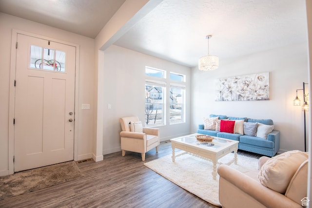 324 S Hayes Well Ln, Saratoga Springs, UT 84045 - foyer with baseboards and wood finished floors
