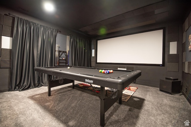 324 S Hayes Well Ln, Saratoga Springs, UT 84045 - home theater with carpet floors and pool table