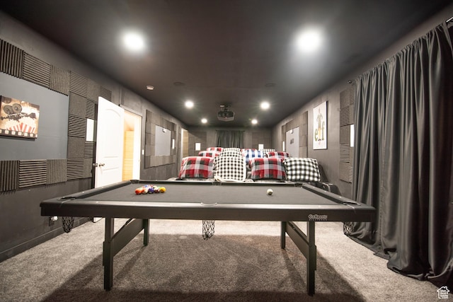 324 S Hayes Well Ln, Saratoga Springs, UT 84045 - playroom with carpet flooring, billiards, and recessed lighting