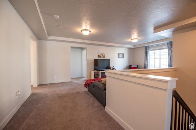 324 S Hayes Well Ln, Saratoga Springs, UT 84045 - living area with baseboards, carpet floors, and a textured ceiling