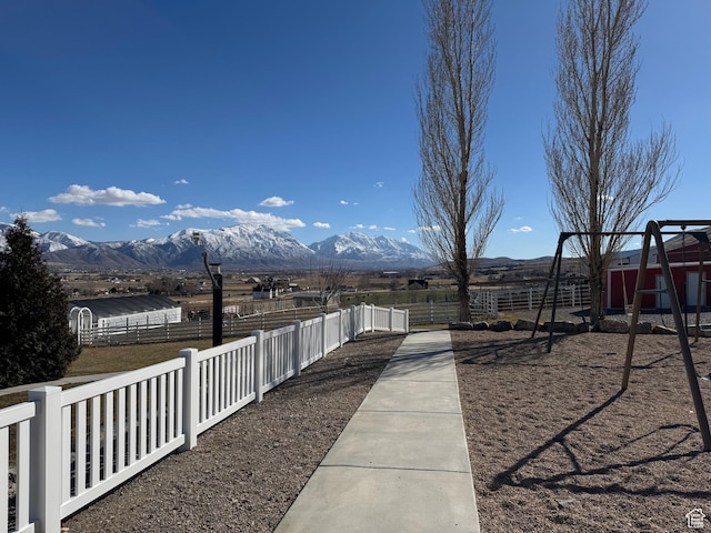6007 W 8000 S, Payson, UT 84651 - view of yard featuring fence and a mountain view