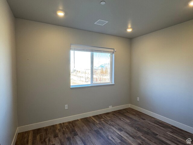 6007 W 8000 S, Payson, UT 84651 - empty room with baseboards, dark wood finished floors, and recessed lighting