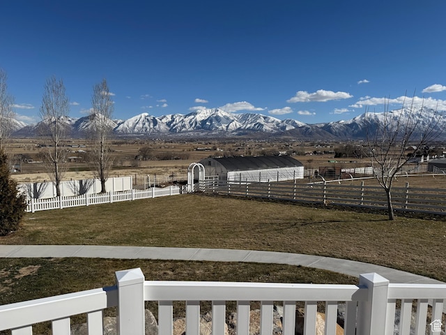 6007 W 8000 S, Payson, UT 84651 - view of yard featuring fence, a mountain view, and a rural view