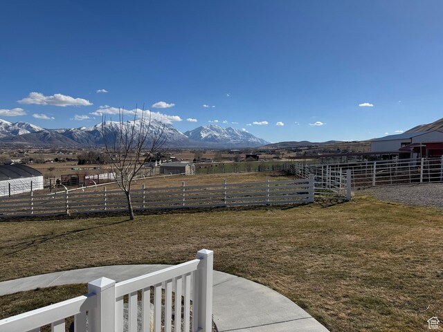 6007 W 8000 S, Payson, UT 84651 - view of yard with fence, a mountain view, and a rural view