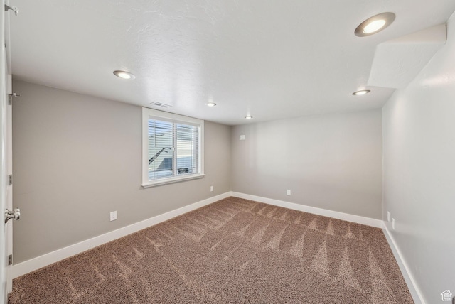 116 E Sandpiper Ln S, Saratoga Springs, UT 84045 - spare room with carpet floors, baseboards, and recessed lighting