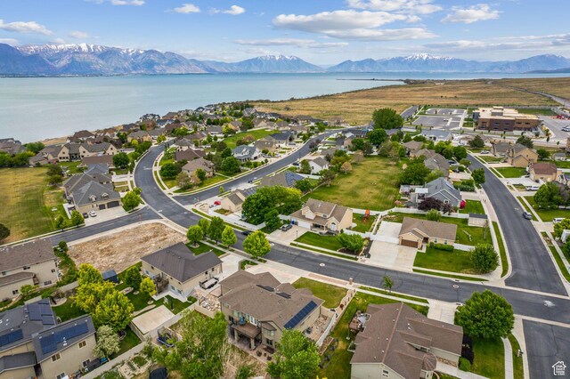 116 E Sandpiper Ln S, Saratoga Springs, UT 84045 - aerial perspective of suburban area featuring a water and mountain view