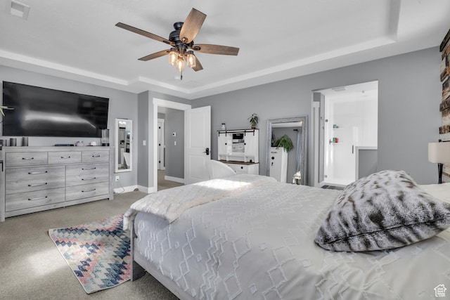 2144 S 120 E, Heber City, UT 84032 - carpeted bedroom with a tray ceiling and ceiling fan