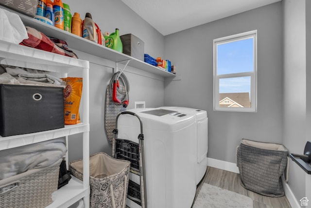 2144 S 120 E, Heber City, UT 84032 - laundry room featuring washer and clothes dryer and wood finished floors