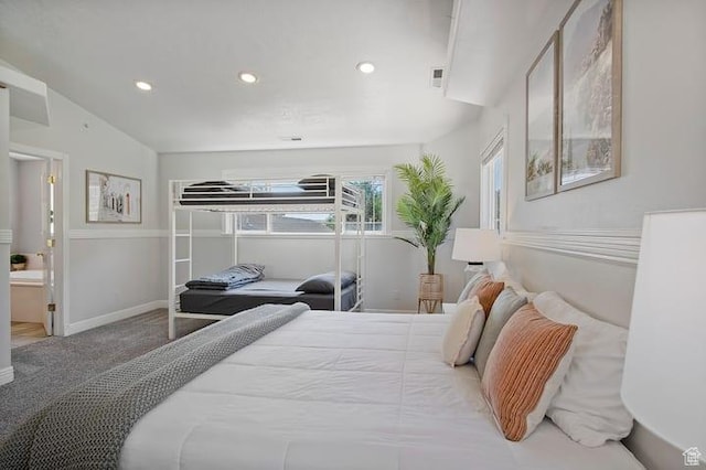 view of carpeted bedroom