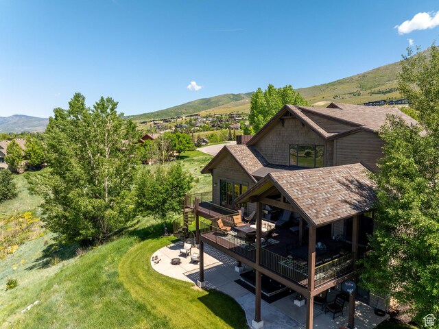 5932 E Big Horn Pkwy, Eden, UT 84310 - view from above of property with a mountain backdrop